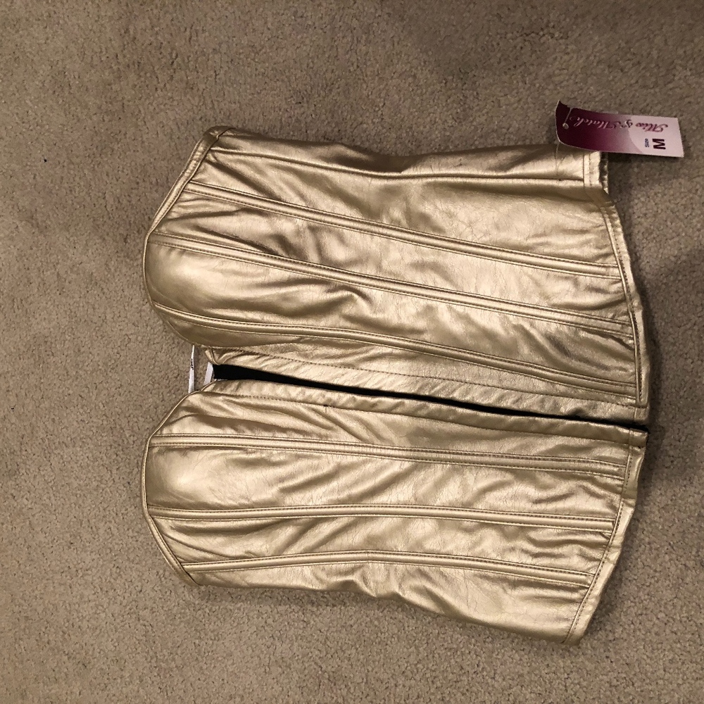 gold bustier